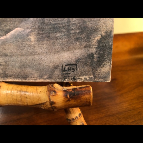 Original signed art. Painting on wood. - Picture 4 of 5